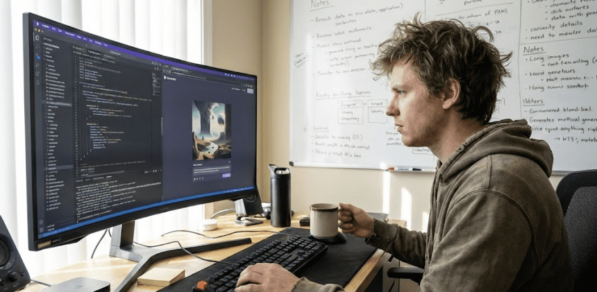 an ai prompt engineer at work